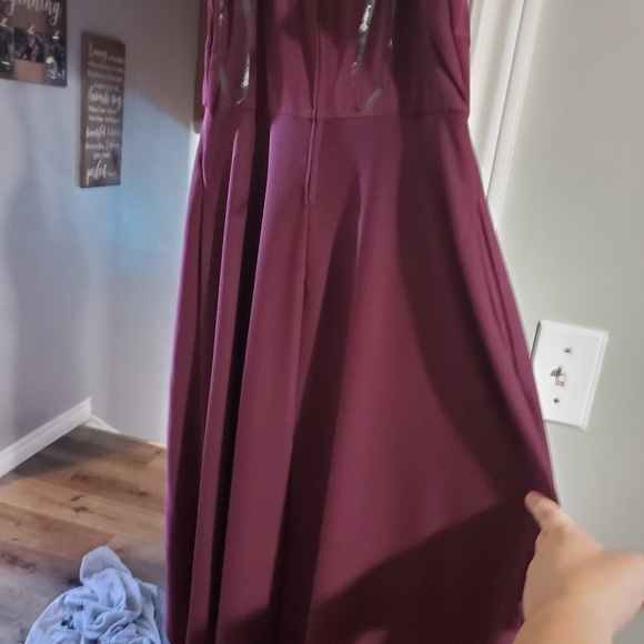 Burgundy Wine Colored Dress - Picture 2 of 2